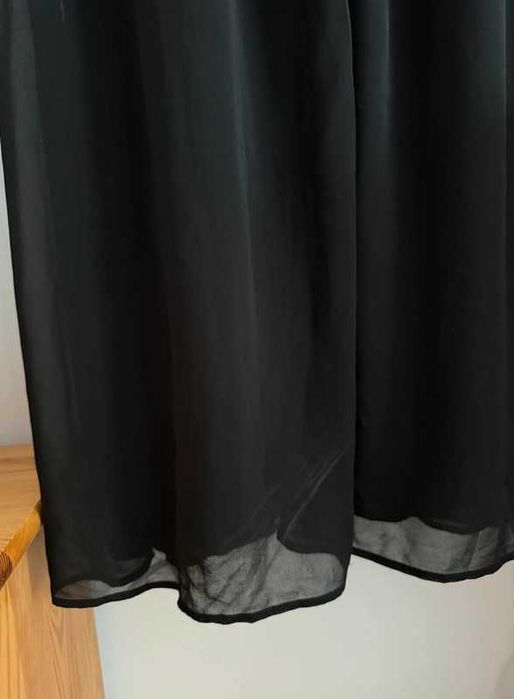 Sukienka maxi weselna elegancka długa koronka na weselę półmetek L/40