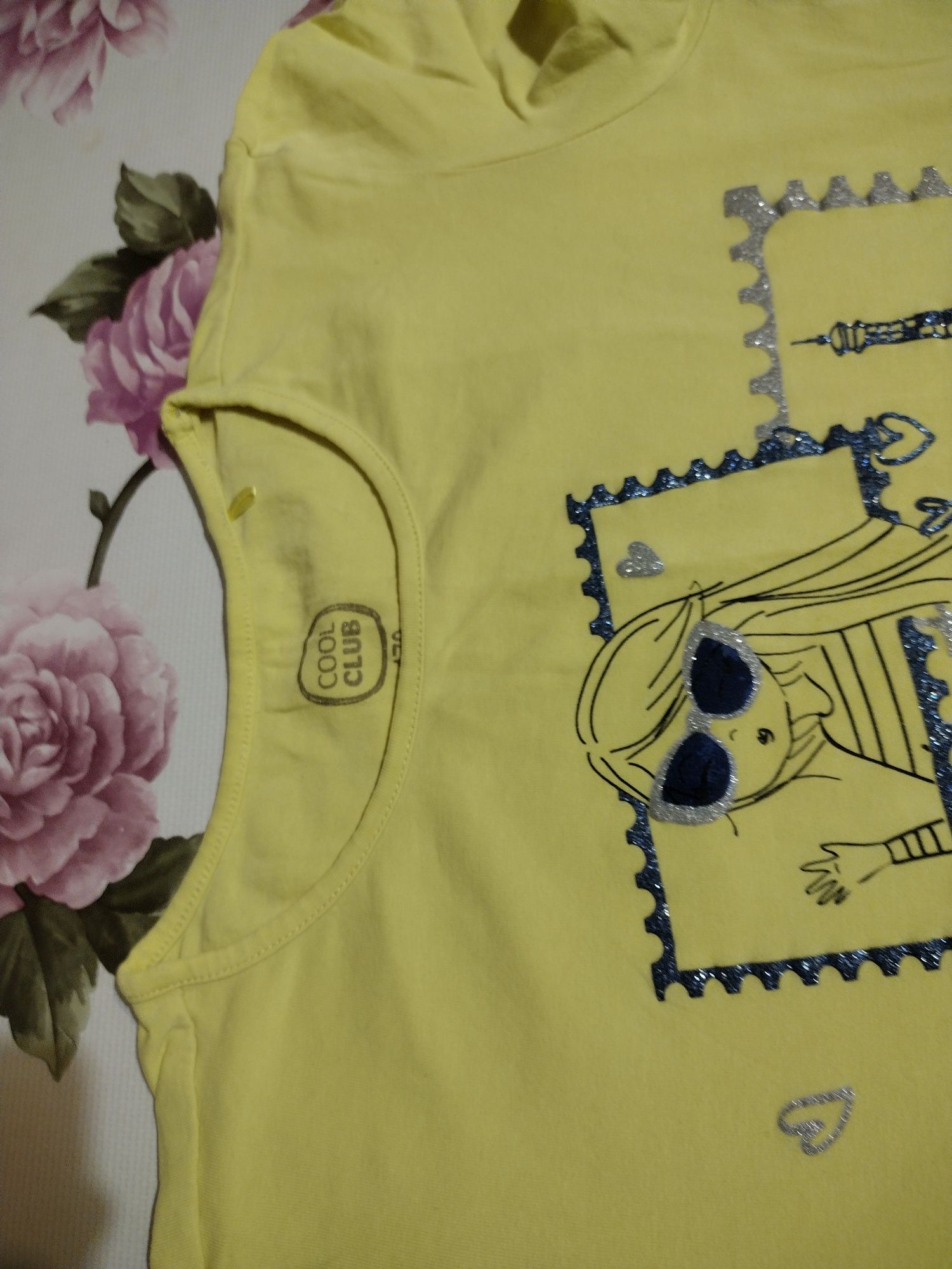 Żółta słoneczna bluzka t-shirt z 170 Cool Club