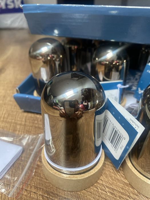 Lampki ze szkła dymionego 9cm nowe
