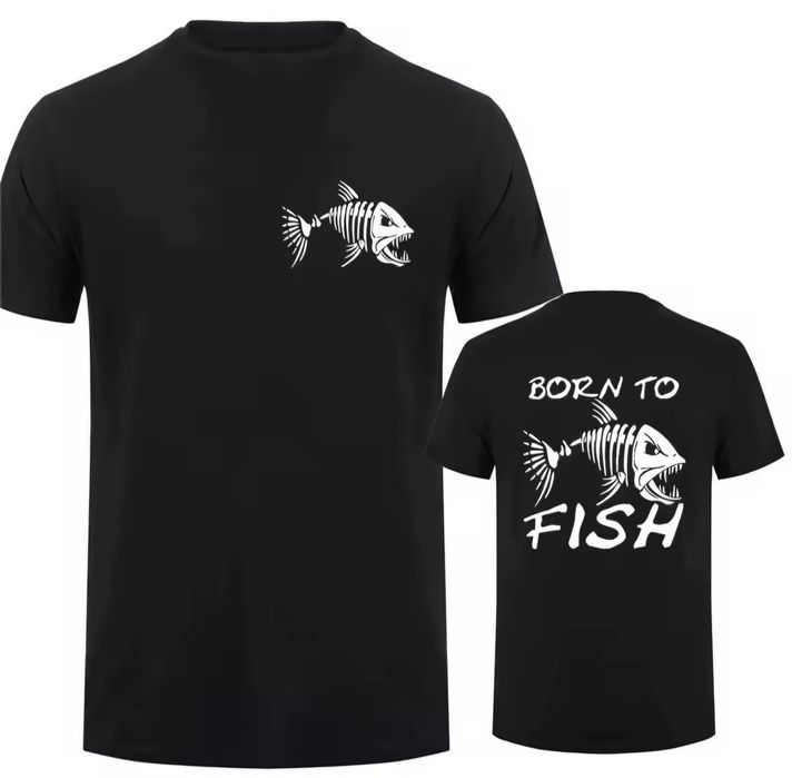 Koszulka męska na ryby dla wędkarza BORN TO FISH 9 rozmiarów NOWA hit