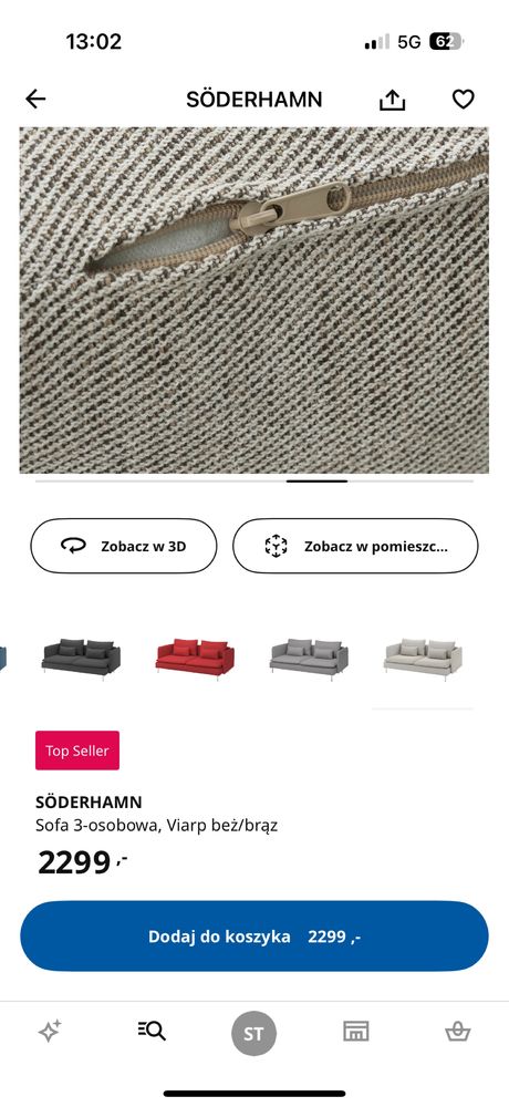 Okazja ! Sofa Soderhamn 3 -4 osobowa