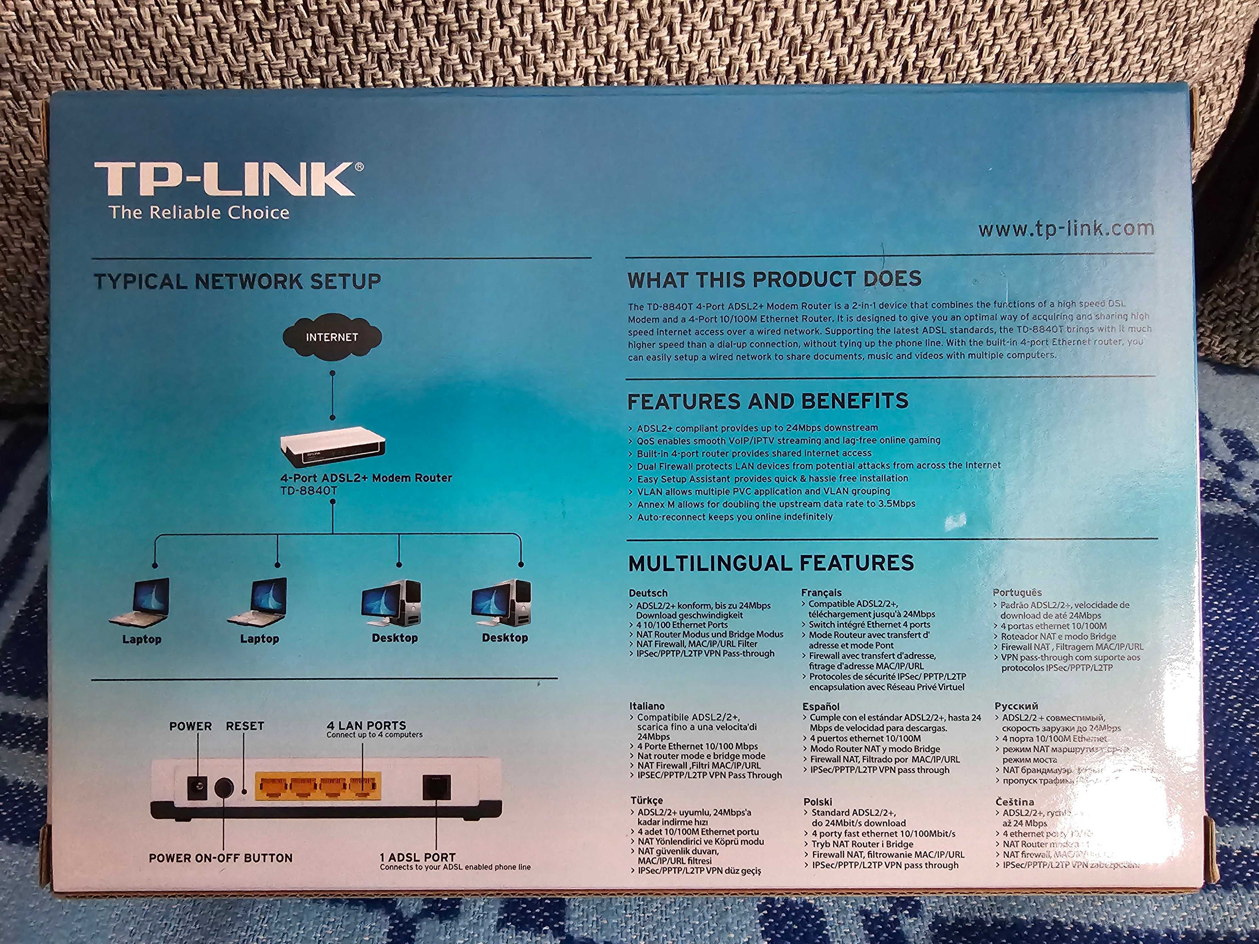 TP-Link ADSL2+ Modem Router (TD-8840T)