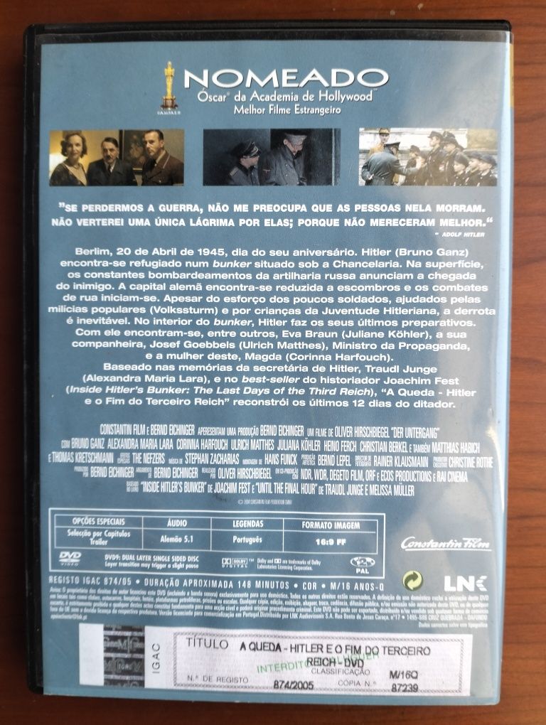 DVD A Queda Hitler e o Fim do III Reich