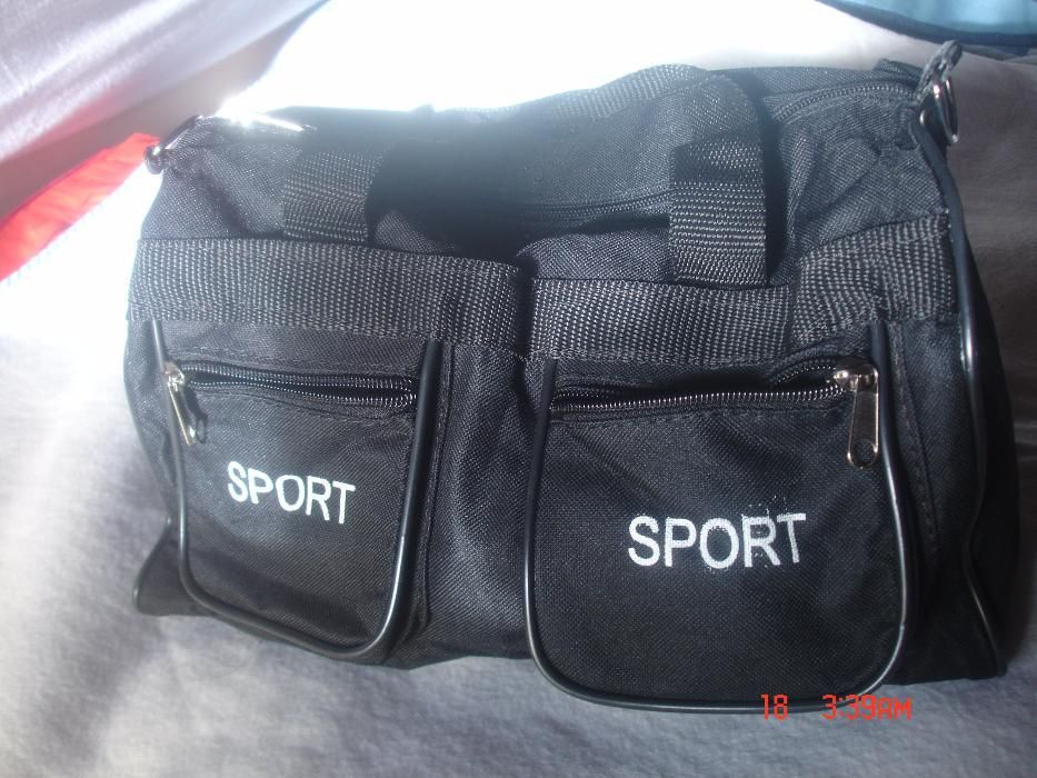 saco de desporto preto