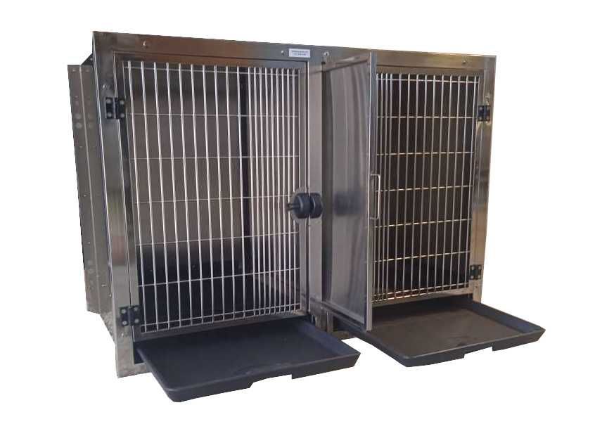 Klatka dla zwierząt duża weterynaryjna z podziałem na pól