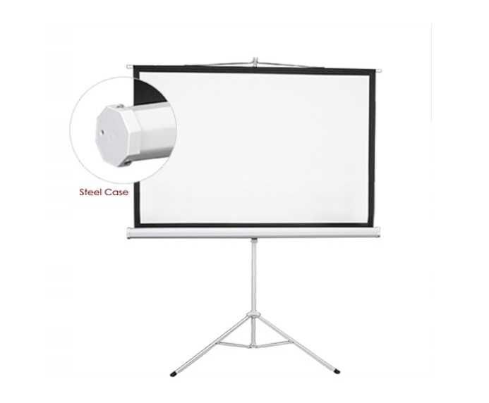 Duży EKRAN PROJEKCYJNY na statywie 200X150cm 112" HDREADY 4K