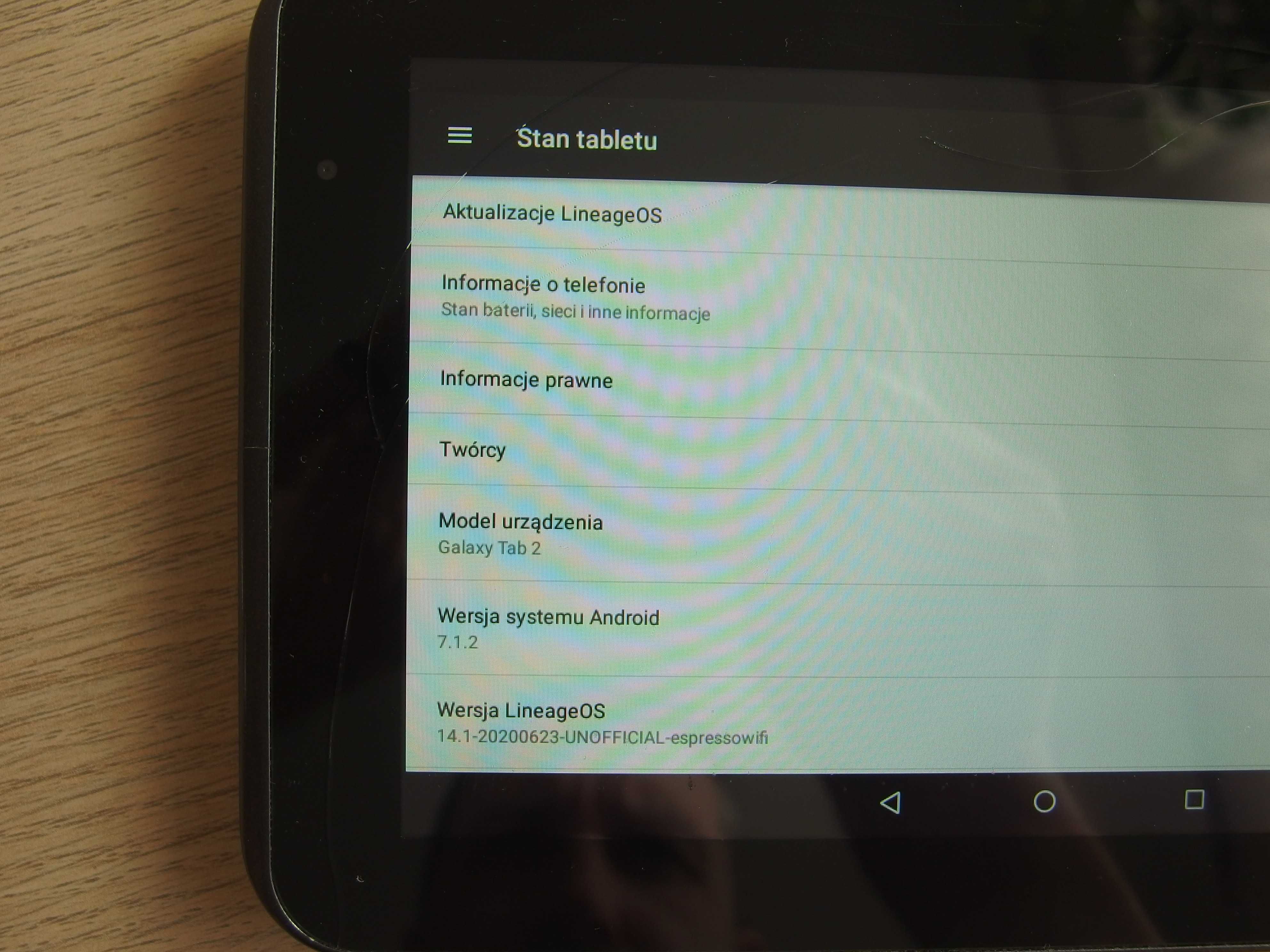 Tablet 7" SAMSUNG Galaxy Tab2 LineageOS Android 7.1 YouTube Kids