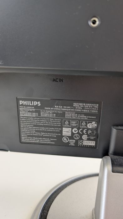 Ecrã Philips de 17 polegadas