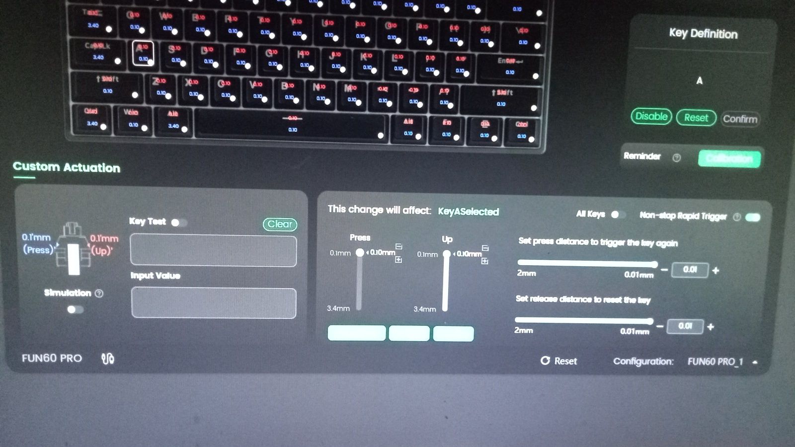 Teclado Magnético 8000Khz, Rápid trigger