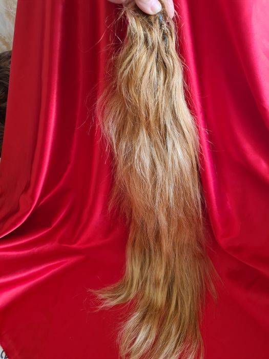 Ручная работа рукоделме коса хвост шиньон натуральная