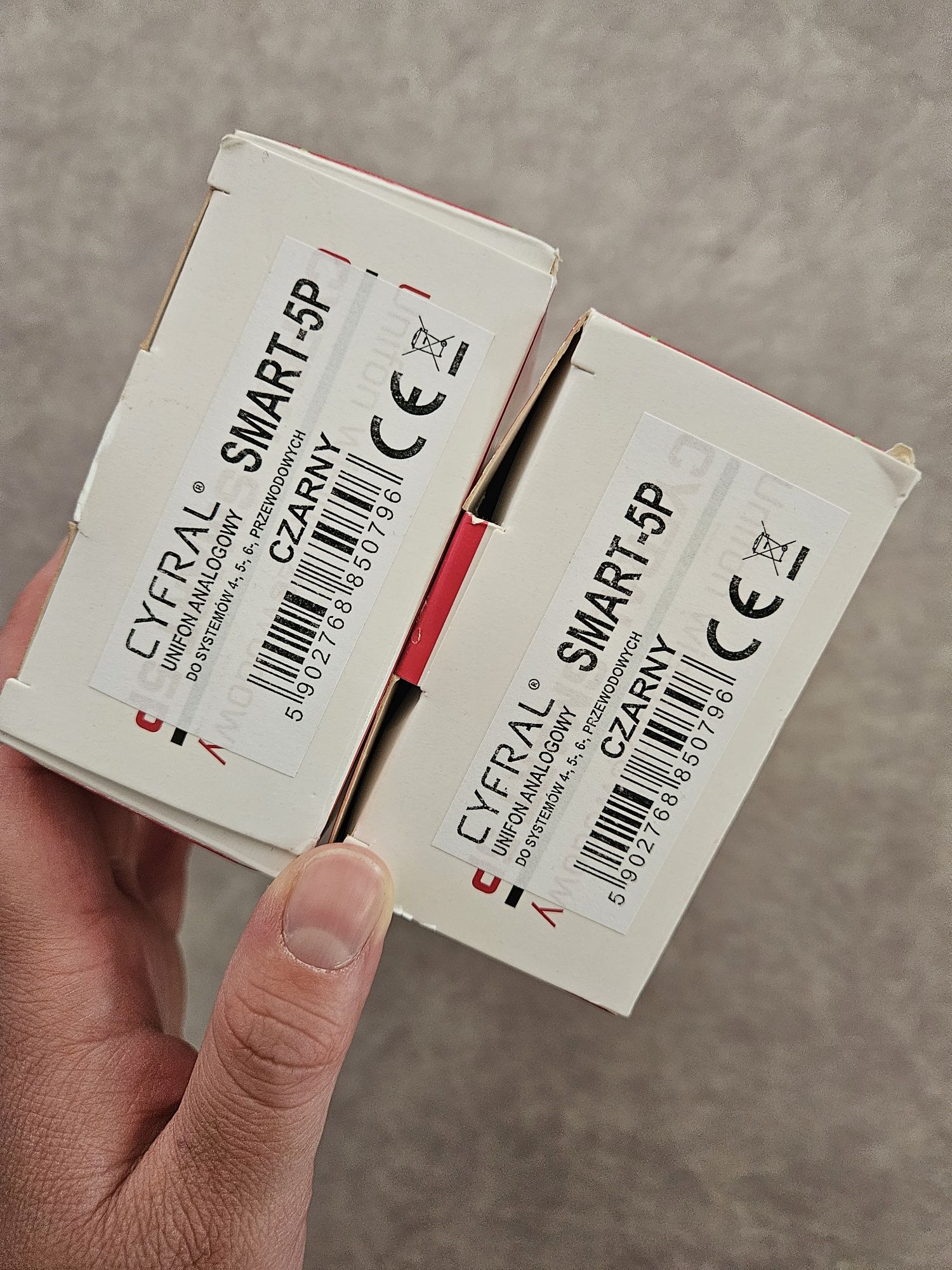 2 unifony (słuchawki) Cyfral Smart 5P Czarne