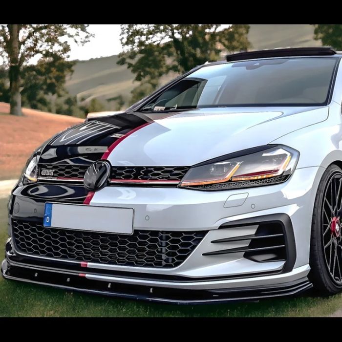 Lip frontal VW Golf 7, 7.5 GTI GTD R - preto brilhante (Novo)