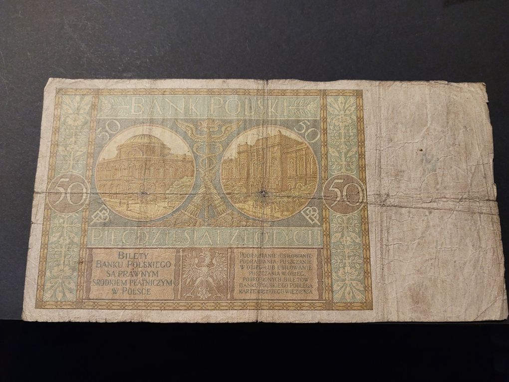50 zł z 1929 roku ser.CD.