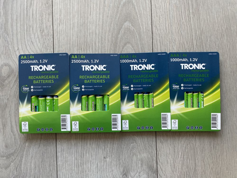 16x TRONIC Akumulatorki Baterie AA + AAA Ni-MH  1,2 V Okazja