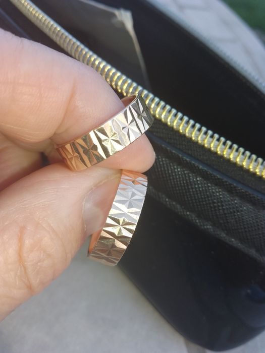 Obrączki złote 14 K 585 grawerowane