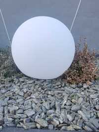 Świecąca kula ogrodowa biała 30cm z żarówką E27 9W lampa do ogrodu