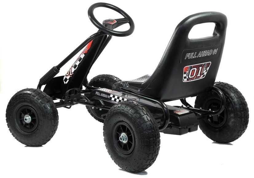 Gokart Czarny A-15 Pompowane Koła CZARNY/TYLKO WYSYŁKA