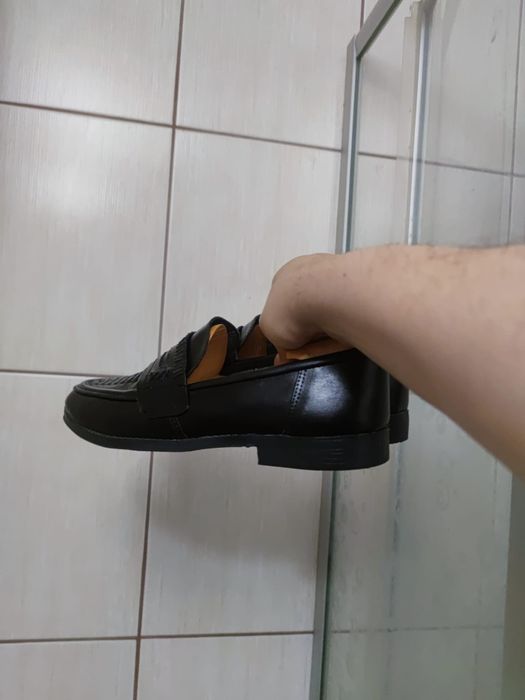 Buty obuwie 42 mokasyny czarne włoskie letnie eleganckie męskie made i
