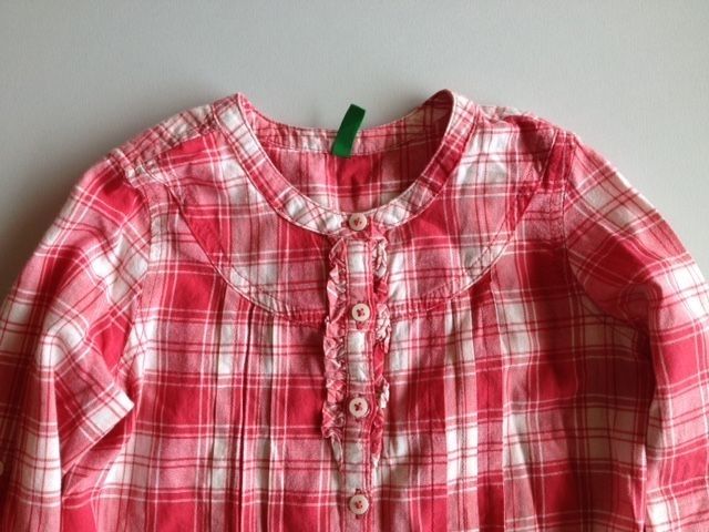 Blusa/Camisa/Tunica Benetton menina Xadrez T XS 5-6anos