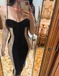 Czarna sukienka siateczka tiul 38 m Asos midi przezroczysta