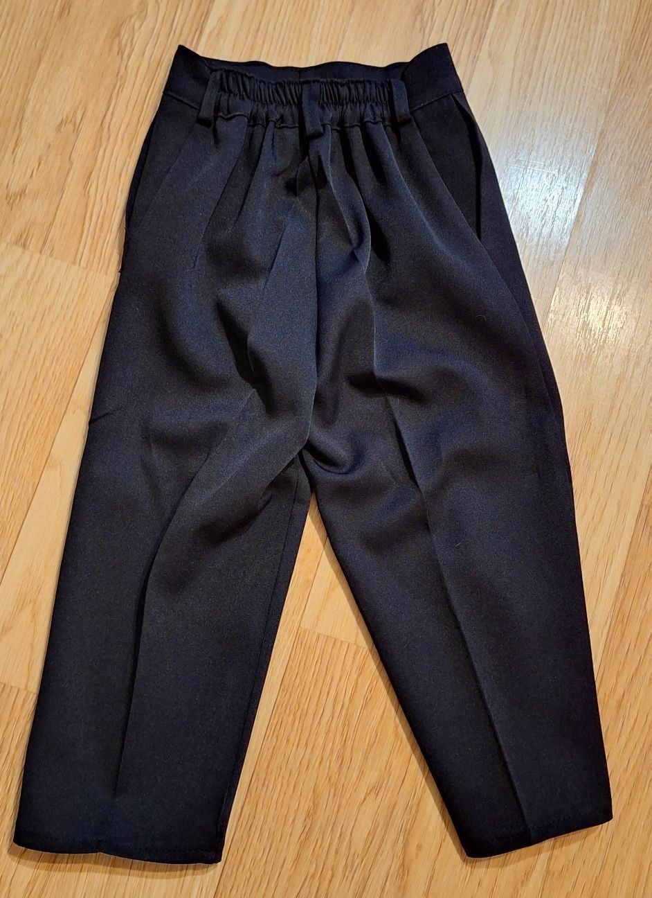 Nowy komplet spodnie+kamizelka 92 cm czarny