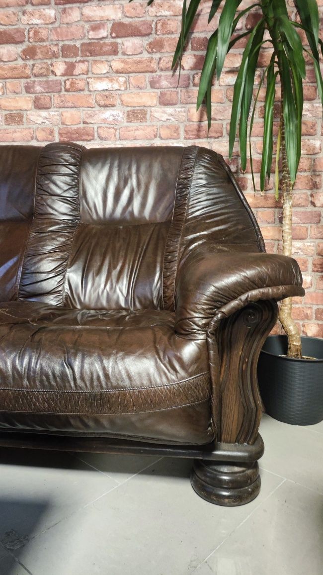 Sofa skórzana 3 osobowa stan bdb