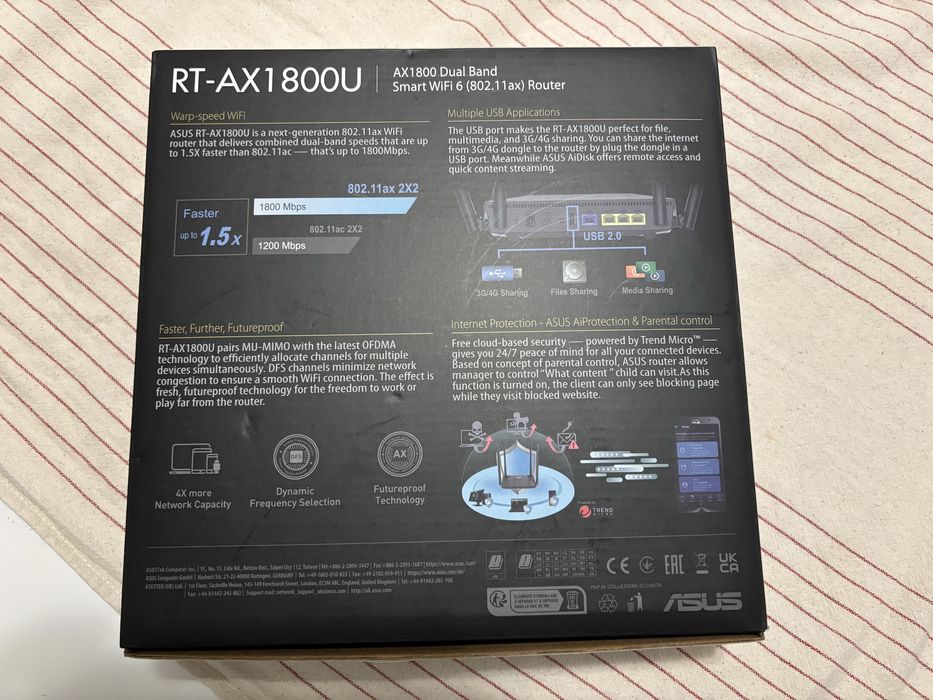 Router ASUS RT-AX1 800U WiFi6