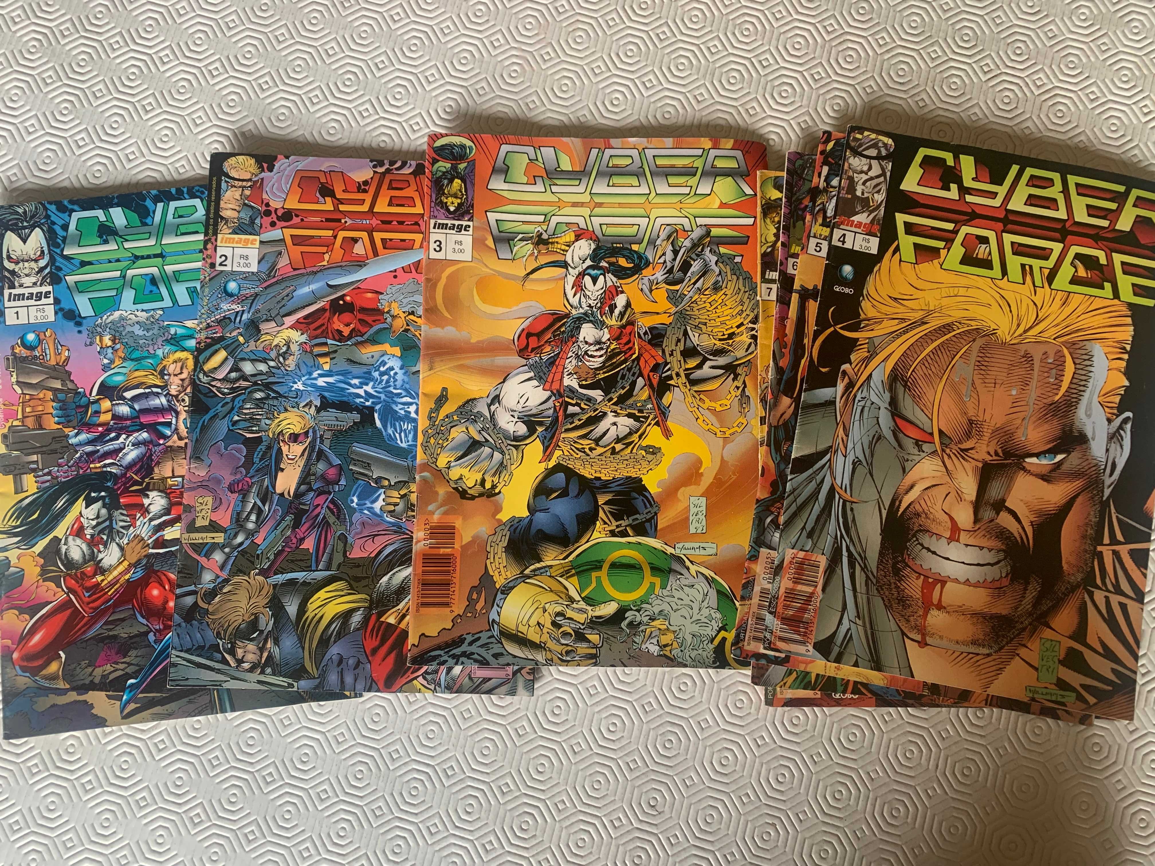 Cyber Force, N.º 1 ao 7 (anos 90, Image Comics, PT-BR)