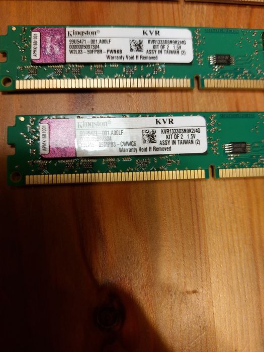 Pamięć RAM DDR3 4G kingston 2 sztuki