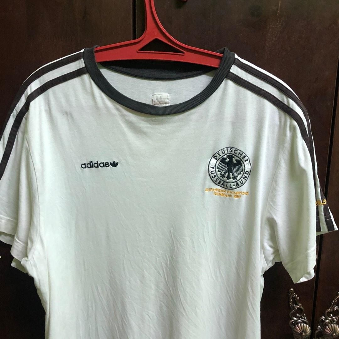 Germany Niemcy Euro 1980 adidas retro vintage tshirt
