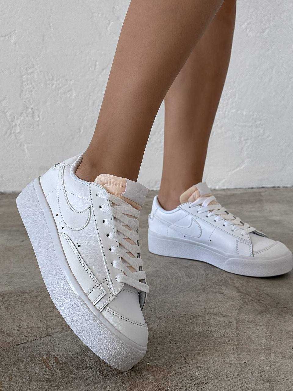 Жіночі кросівки Nіке Blazer Low Platform білий 88366 ХІТ