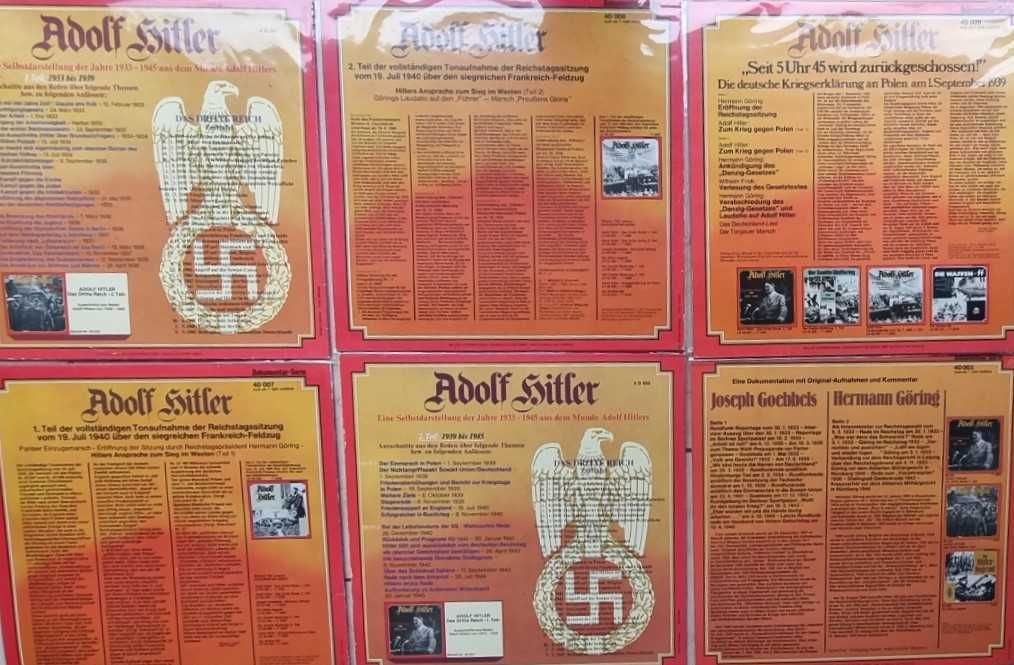 Пластинка винил Adolf Hitler Речи Гитлера, Гебельса, Геринга, 6 штук