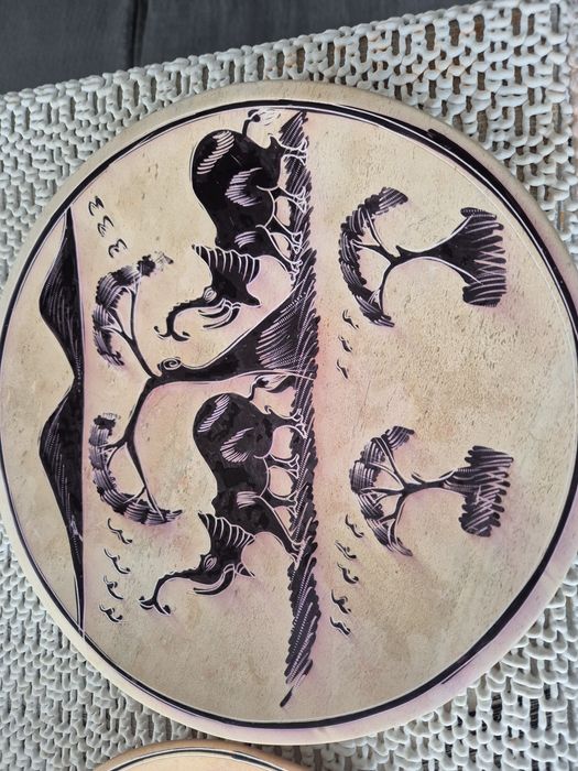 Stare afrykańskie talerze i hiszpański cena za wszystkie