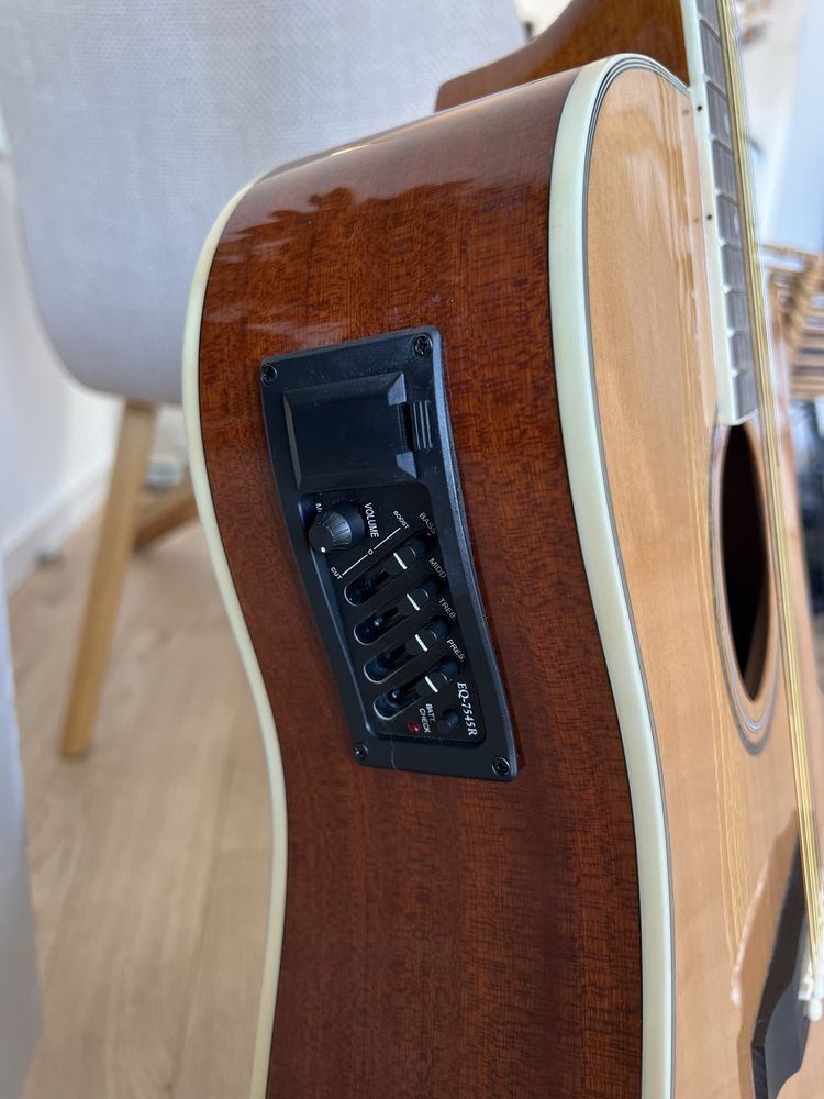 Harley Benton gitara elektroakustyczna + wzmacniacz + akcesoria