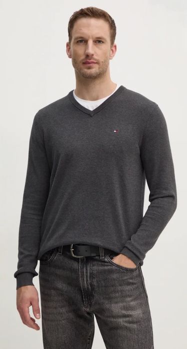 Ідеальний для осені! Чоловічий базовий светр Tommy Hilfiger розмір L