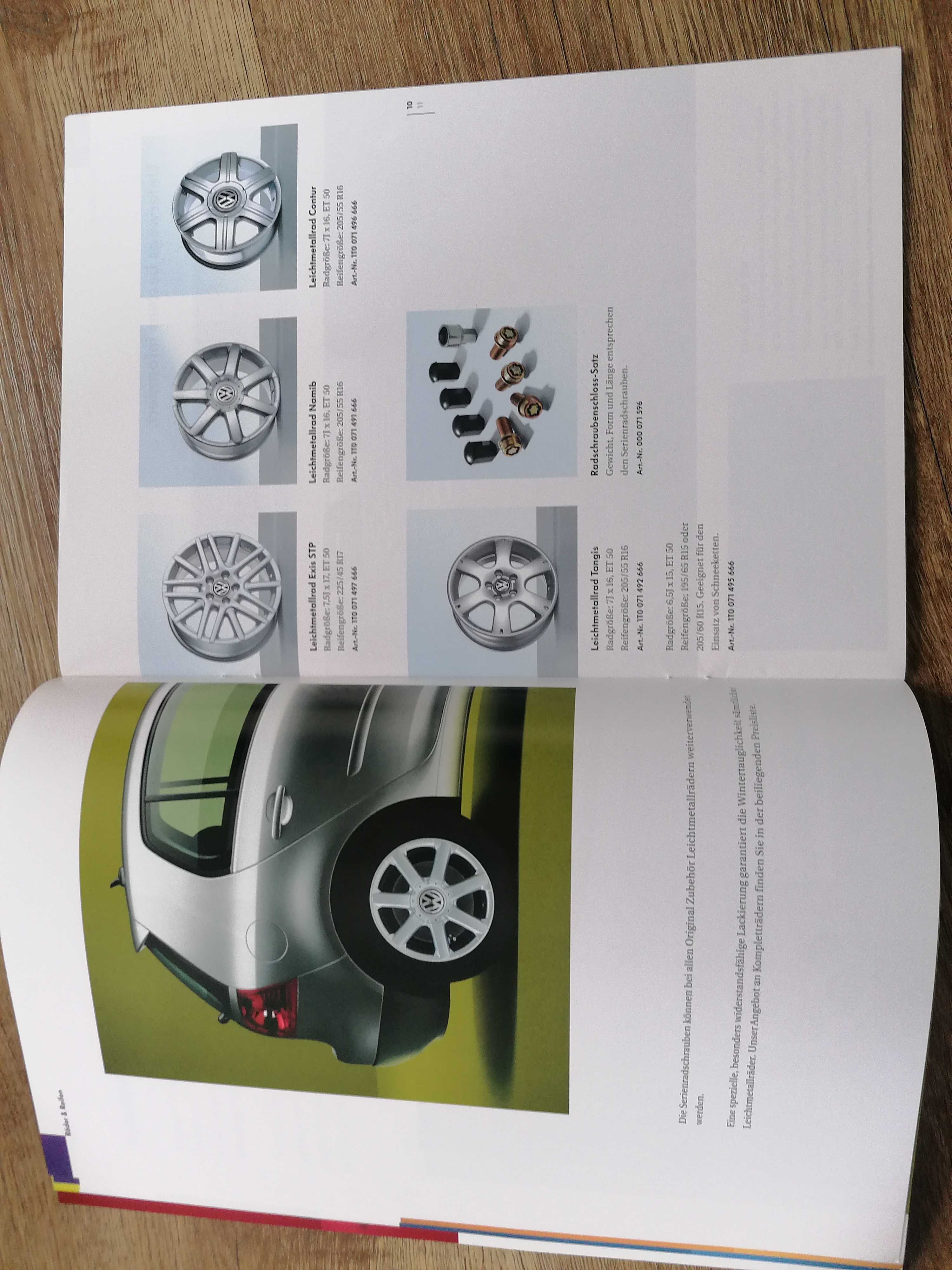 Prospekt VW Golf V wyposażenie dodatkowe