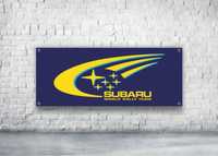 Baner plandeka Subaru 150x60cm WRC Workd Rally Team