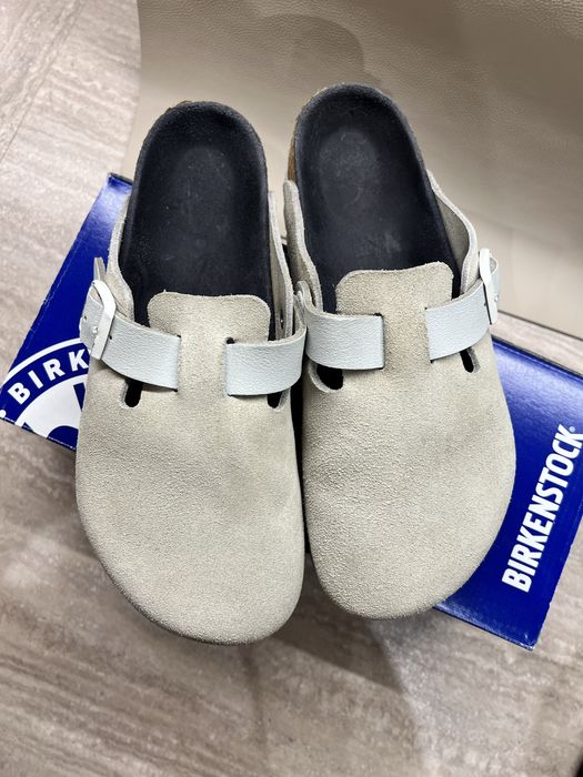 Сабо жіночі birkenstock boston сірого кольору