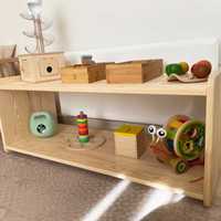 Półka niska drewniana dla dzieci Montessori