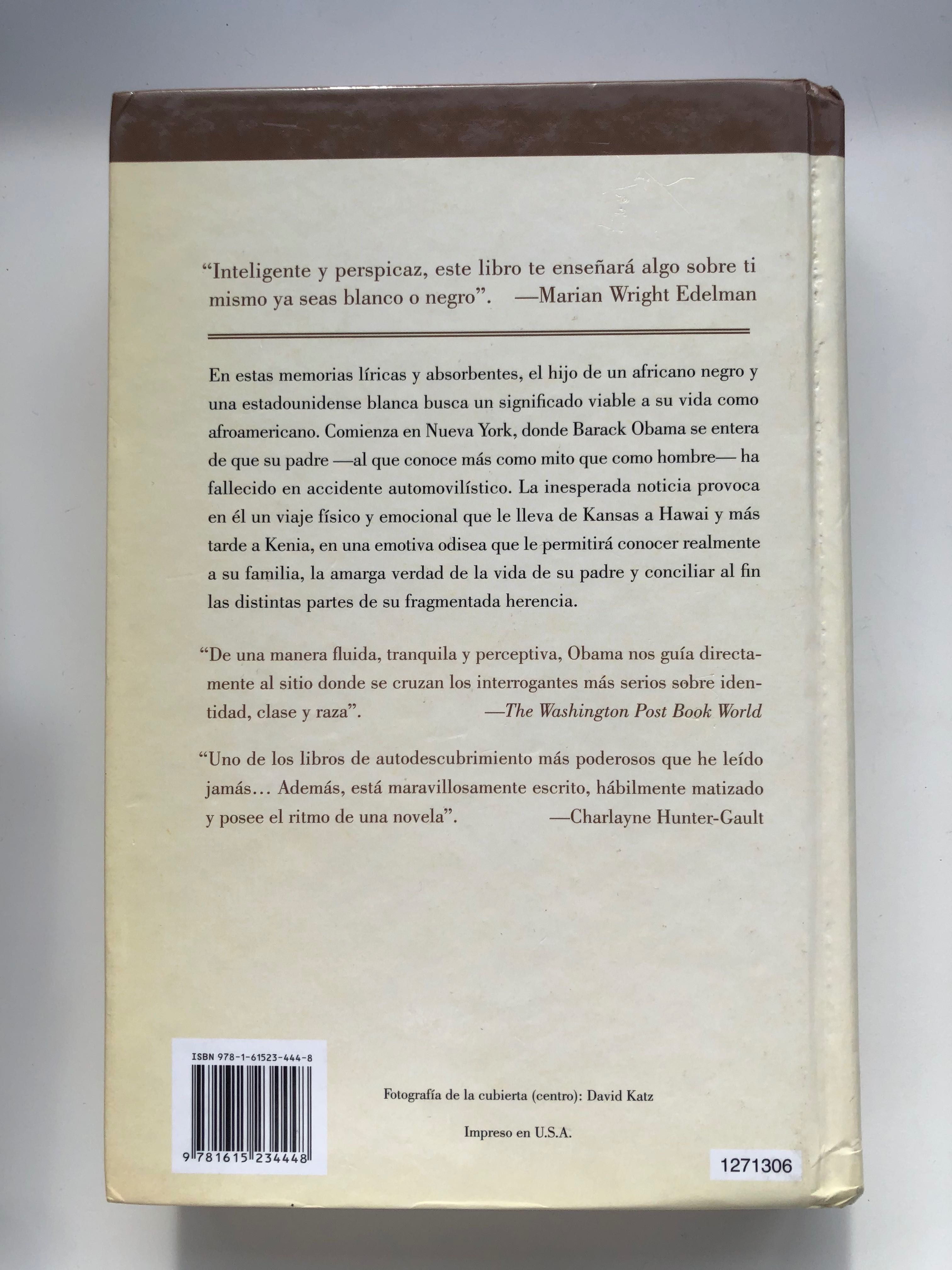 Livro de Barack Obama: "Los Sueños De Mi Padre" (Portes Incluídos)