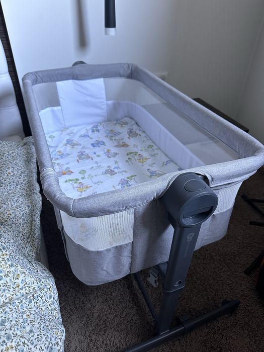 Dostawka do lozeczko dla niemowlaka szare kinderkraft neste up 2