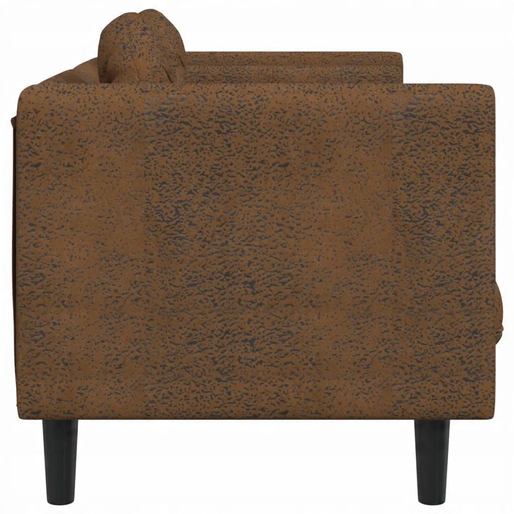 Vidaxl Sofa 2-Os., Brązowa, Sztuczna Skóra Zamszowa Brak Instrukcji