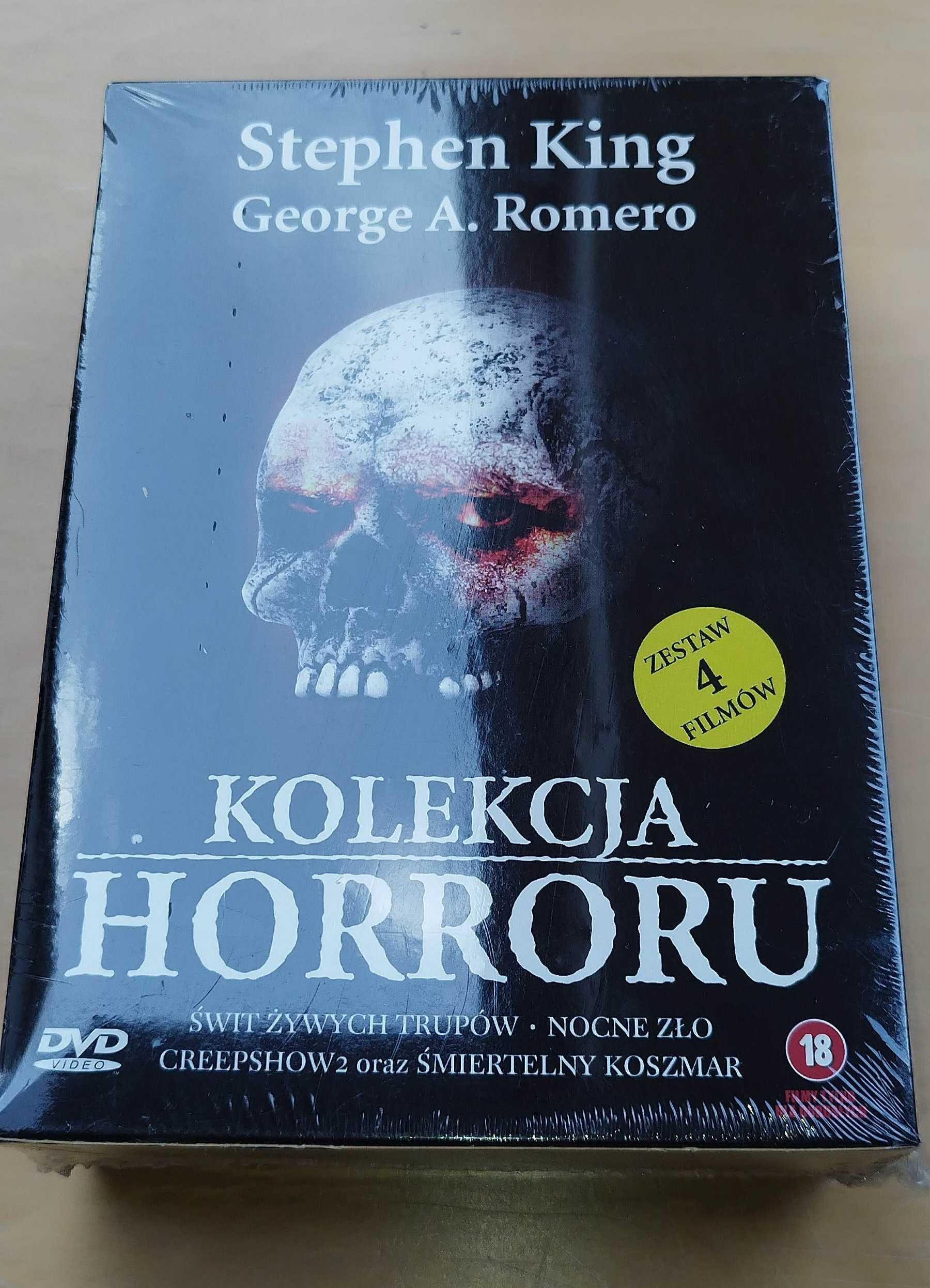 Film box 4xDVD Kolekcja Horroru King Romero Świt żywych Nocne zło Inne