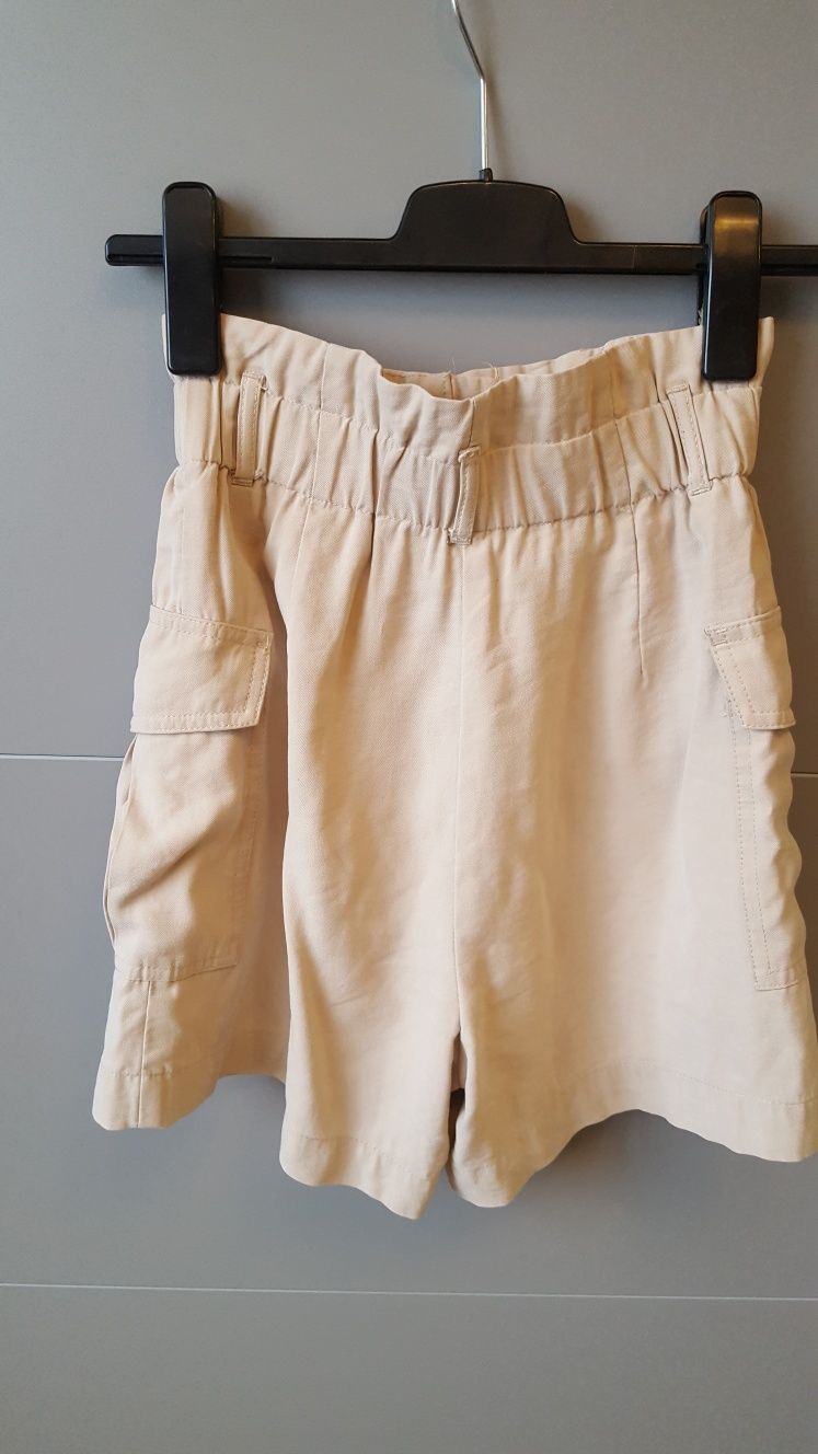 Szorty, spodenki wysoki stan z kieszeniami h&m