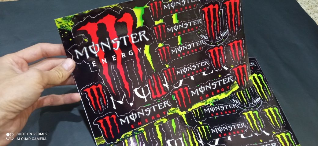Наклейки на блокнот стикер паки спонсорские журнальные monster energy
