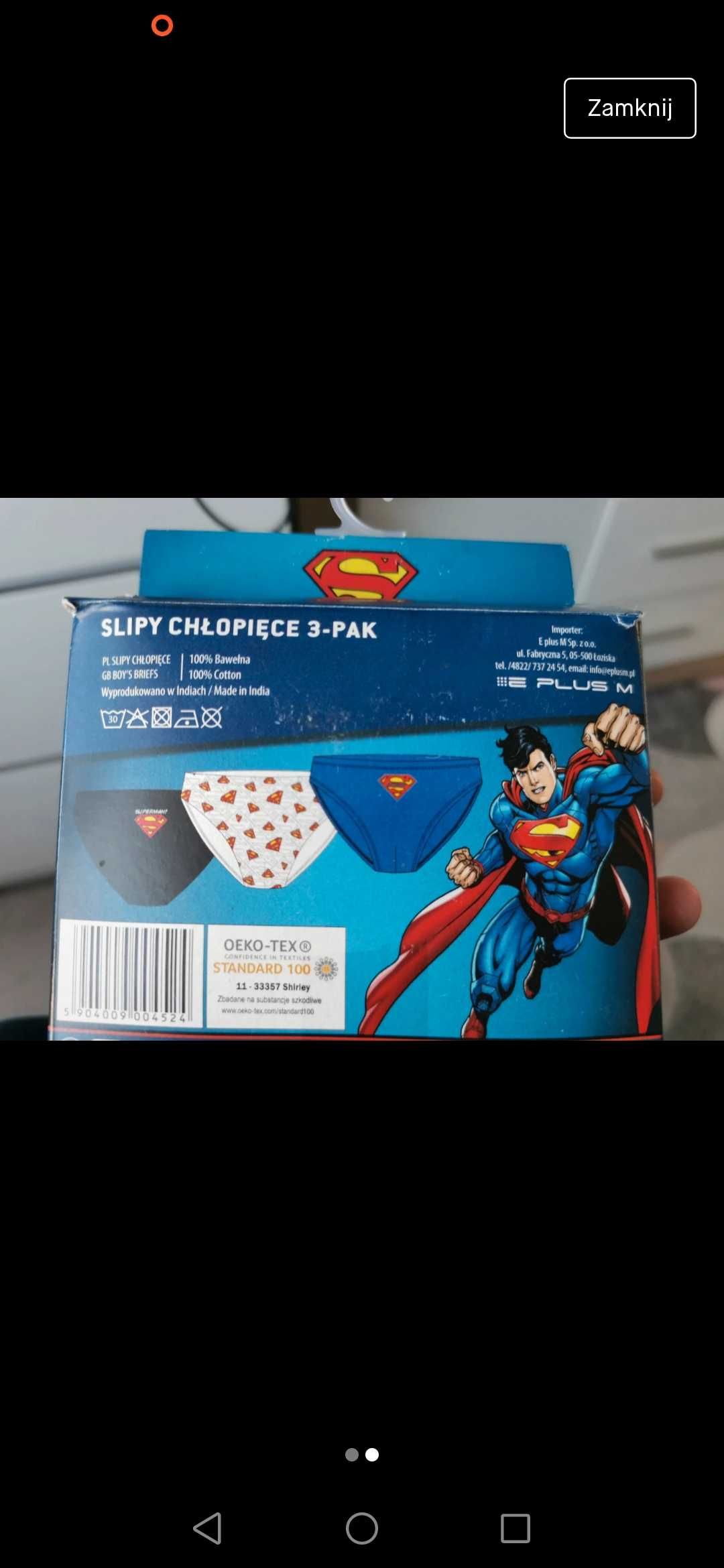 Slipy chłopięce superman nowe 122/128