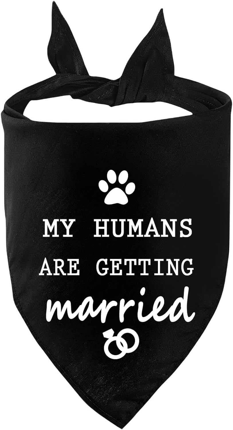 Lenço para cães / gatos de noivos "My humans are getting married" NOVO