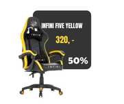 Fotel Gamingowy Gracza Infini Five Black/Yellow