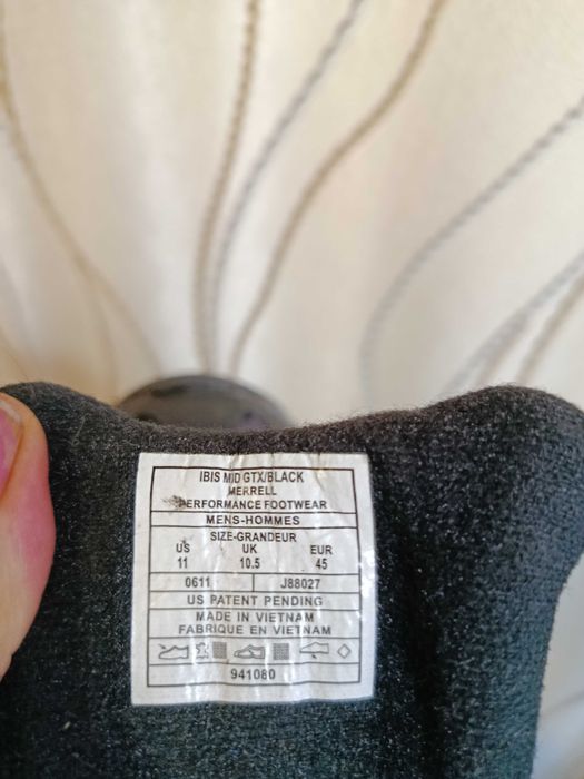 Кроссовки Merrell Gore-Tex Оригинал стелька 29 см