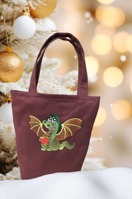 Дитяча сумка шоппер, машинна вишивка